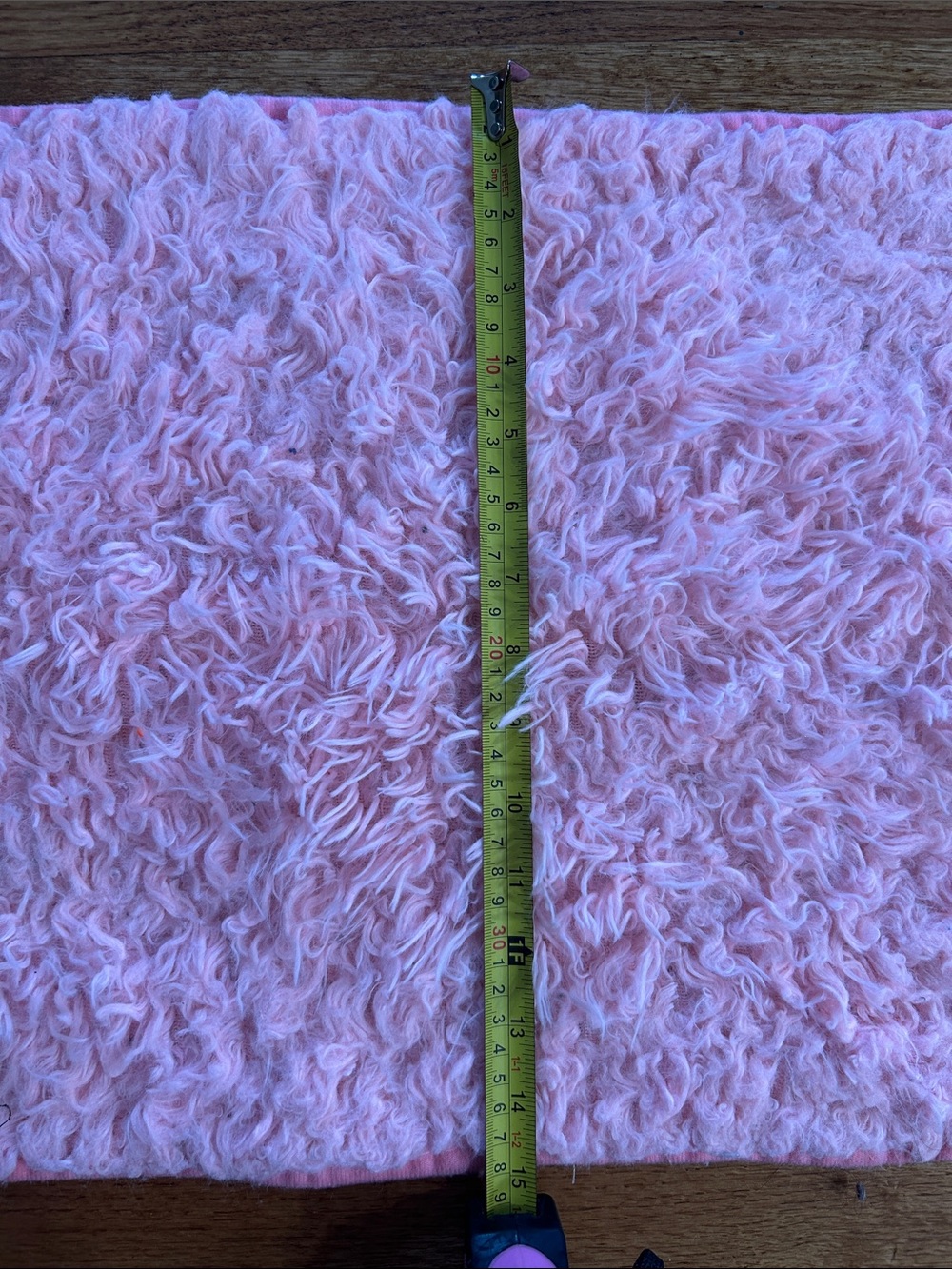 Pink Fuzzy Long Bath Rug - Picture 3 of 3